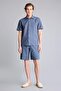 100% Cotton Relax Fit Linen Look Bermuda Shorts with Pockets C7381Ax26Sm