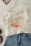 My Little One's Sequined Cherry Detailed Knitwear 3-Piece Girls' Set - Ecru - 3