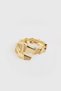 Geometric Shape Stone Detailed Open Ring - Clasp