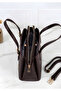 Women's 3-Compartment Lined Zipper Closure Handbag and Shoulder Bag (25X20 cm) - 5