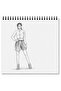 20X20 Sketch Black Pencil Drawing Notebook 200 Gr with Wire Binding 40 Pages - 3