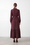 Women's Brooch Detailed Belted Long Dress 12675 - 2