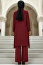 Plus Size Hijab Evening Dress Tunic Trousers 2 Piece Set Chiffon Sequin Detailed Tbselbe68 - 6