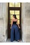 Women's Tencel Skirt-Looking Belted Pants - 3