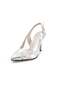 Blair Silver Color Mesh Women's Heeled Shoes - 6