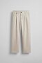 Men's Relaxed Fit Linen Look Trousers Ecru