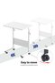 Mobile computer desk on wheels, height-adjustable nightstand, mobile upright laptop desk with a tilting top, side table for a sofa bed in a hospital or home - 4