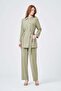Women's Belt Detailed Contrast Stitched Double Suit Set Çağla 31346 - 3