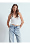 32690 Halter Neck Lace Detailed Top-Ecru
