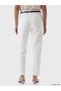 Belted Carrot Cut Women's Gabardine Trousers (S6) - 4