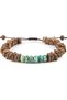 Maasai Men’s Bracelet, Turquoise Jasper & Jade Stone Beaded Bracelet, Handmade Adjustable Natural Jewelry