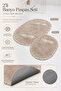 Gold 2-Piece French Lace Luxury Bath Mat Non-Slip Dowry Oval Bath Mat Set Lauris - 3
