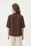 Tricou maro cu detaliu eșarfă 8419A - 3