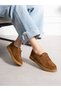 Zeze Tan Genuine Suede Leather Women's Loafer