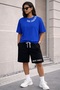 Oversize Comfortable Fit Unisex Set Street Mode Sort Thsort Set - 2