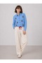 Women's Long Sleeve Cherry Detailed Lace-Up Shirt - 2