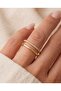 Celinea Inlaid Zircon Stone Double-Looking Adjustable Ring - 2