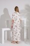 Angelique Bamboo Fabric Short Sleeve Long Ankle-Length Nightgown Dress 26231 - 5