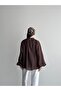 Tulle Modal Comfortable Fit Gathered Collar Draped Loose Blouse 261005 - 7