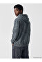 Vizyon New Season Oversize Hooded Men's Zippered Sweatshirt - 4