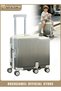 Ride-on Kids Luggage, 3-Layer PC Carry-on Suitcase, Children Trolley Case with Foot Pad and Adjustable Handle, Lightweight Travel Case for Short / Family Trip (Gradient Grey, 20 Inch)