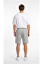 Men's Gray Comfort Shorts with Ribbed Front Pockets and Zippered Back Pocket Detail - 5