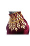 Premium Golden Bead Embroidered Velvet Abaya for Occasions - 4