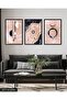 Watercolor Look Abstract Art 3 Piece Wooden Framed Painting Act - 2
