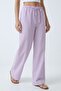 Striped Elastic Waist Wide Leg Woven Trousers - 4