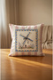Sunrite Natural Patterned Pastel Purda Square Throw Pillow 43 X 43 cm Double-Sided Throw Pillow Cover - 4