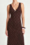 Polka Dot Patterned Summer Tulle Dress Lzv0078 Brown - 6