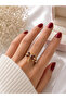 Purple Stone Dragonfly Model Gold Women's Ring – Sparkling and Elegant Design - 2