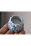 Lovely Lettered Ruffled Bow Candle Holder, Mini Miniature Flower Pot Silicone Mold K-1578, Stone Powder Polyester Plaster Mold - 3