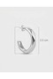 Axoria Cornered Geometric Hoop Steel Earrings - 4