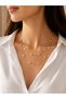 Gold Color Handcrafted Bead Detailed Layered Women's Necklace - 8