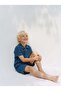 Boy's Cotton Blue Muslin Shirt Shorts Set - 2