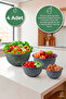 4-Piece Bowl Set Multi-Purpose Kitchen Bowl Plastic Colorful Mixing Storage Bowl Set