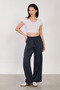 Women's elastic waist modal sweatpants - anthracite - 2