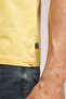 Londonlogo Men's Regular Fit 100% Cotton Printed Crew Neck T-Shirt Yellow - 4