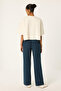 High Waist Washed Gabardine Pants - 3