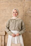 Women's Small Stone Detailed Shirt in Mold Green