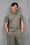 Regular Fit Lycra Self-Striped Half Baggy Trousers T-Shirt Set - 5