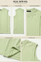 Women's Zero Sleeve Green Crew Neck 100% Cotton Oversized Sleeveless Kejıl T-Shirt - 5
