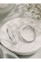 Stainless Steel Triple Crossing Silver Color Hoop Earrings - 5
