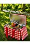 40 Liter Thermal Checkered Picnic Basket 43X33X26Cm Red White - 3