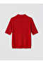 Red Polo Collar Women's Knitwear Sweater by Güli̇s Gi̇yi̇m - 2