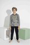 Aykids Boys Printed Long Sleeve Pajama Set Seasonal 74131-Y - 4
