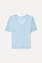 Women's Blue V-Neck Modal T-Shirt