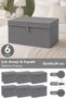 Set of 6 Maxi Size Storage Boxes - Multi-Purpose Organizer Storage Box with Lid 50X40X30Cm Anthracite
