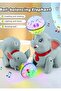 Electric Ball-Balancing Elephant Toy with Crawling Motion, Rotating LED Ball & Music – Interactive Animal Light Toy - 6